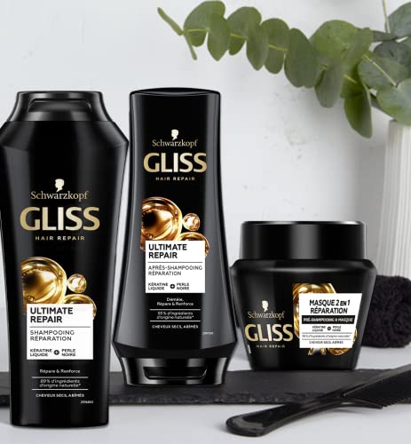 Schwarzkopf Gliss – Champú Ultimate Repair, envase de 250 ml