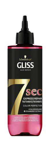 Schwarzkopf Gliss - Tratamiento Capilar Fluido Express 7 Segundos con Aclarado, Brillo&Color, 200 ml, Potenciamiento Instantáneo del Color del Cabello, potente como una Mascarilla en solo 7 segundos