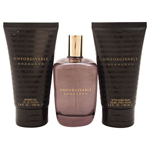 Sean John Unforgivable Coffret: Eau De Toilette Spray 125ml + After Shave Balm 100ml + Shower Gel 100ml 3pcs