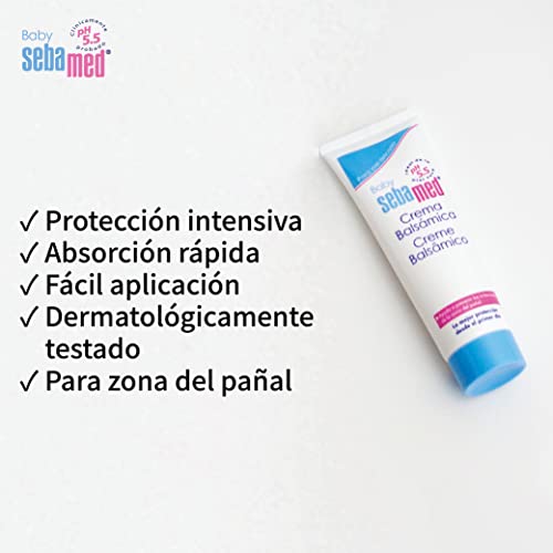 Sebamed Baby Crema Balsámica - 50ml Prevención de la dermatitis del pañal, Cuidado intensivo y protección para la piel del bebé, Protección frente al frío, Para la piel muy sensible, seca y atópica