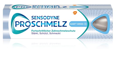 SENSODYNE Pasta de dientes ProSchmelz suave Weiss Plus, 1 x 75 ml, protección avanzada del esmalte de dientes, con efecto blanqueador, fortalece, protege, sabe