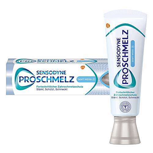 SENSODYNE Pasta de dientes ProSchmelz suave Weiss Plus, 1 x 75 ml, protección avanzada del esmalte de dientes, con efecto blanqueador, fortalece, protege, sabe