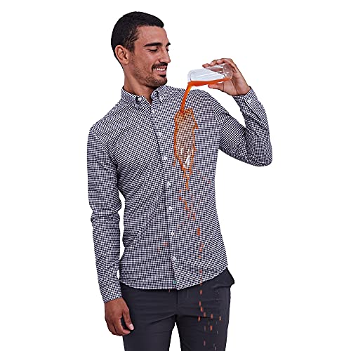 Sepiia Antiarrugas Antimanchas Reciclada Camisa Casual para Hombre