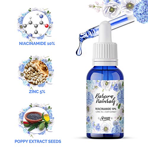 Serum Facial Niacinamida 10% + Zinc 5% Antimanchas Vitamina B3 Despigmentante Blanqueador - Reduce Aparicion Acne Anti Poros Abiertos Granos Hidratante Antiarrugas Reductor Sebo Cara Piel Grasa 30ml