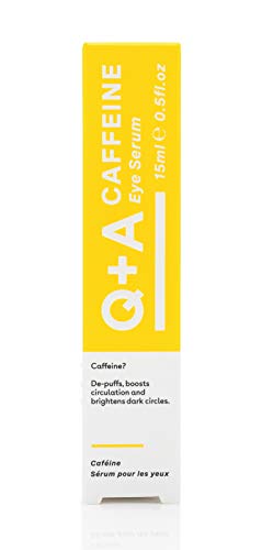 Sérum para el contorno de ojos con cafeína Q+A. Un sérum para el contorno de ojos que mejora la circulación y descongestiona la zona de la ojera. 15 ml/0,5 fl.oz