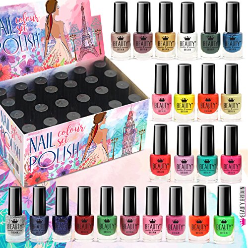 Set De 24 Esmalte De Uñas 24 Colores Diferentes Botella Moderna De 5ml (set B)