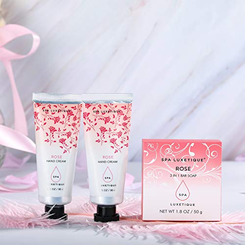 Set de Cremas de Manos - Spa Luxetique Crema de Manos de Manteca de Karité Hidratante para Cuidado de Manos, Set de Regalo para Mujer con 14 Piezas, Caja de Regalo Ideal para Cumpleaños y Fiesta