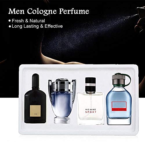 Set de Eau de Toilette para hombre, 25ml x 4PCS, portátil, para hombre, con fragancia, juego de perfume de colonia, perfume de larga duración, regalo para esposo, padre, novio