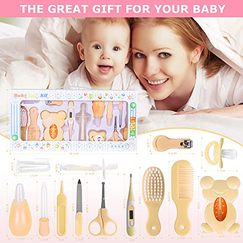 Set Para Cuidado Del Bebé, RoseFlower 13 piezas kit Aseo Bebé Recien Nacido Higiene - Bebé Kit de Cuidado de Salud Seguro Infantil Enfermera Diaria Herramienta para el Uso Diario, Regalos para Bebes