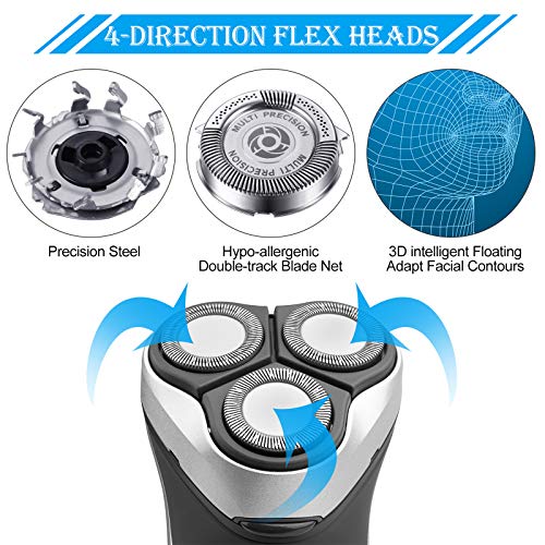 SH50/52 Cabezales Repuesto de Afeitadora Compatible con Norelco Series 5000 (S5xxx), AquaTouch (S5xxx), AquaTouch (AT8xx, AT7xx) y PowerTouch (PT8xx, PT7xx), 9 Cuchillas (3 Piezas)