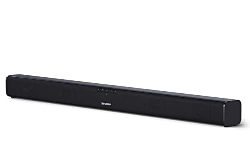 Sharp HT-SB110 - Barra de sonido cine en casa (Bluetooth, HDMI, ARC/CEC, Potencia máxima total de salida:90W, control remoto, 80 cm) color negro