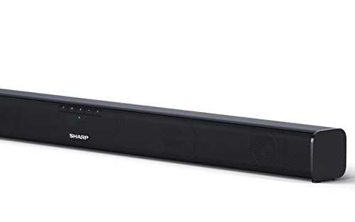 Sharp HT-SB110 - Barra de sonido cine en casa (Bluetooth, HDMI, ARC/CEC, Potencia máxima total de salida:90W, control remoto, 80 cm) color negro