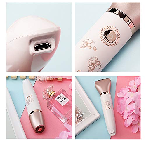 Shaver-F Depiladora Femenina Intima, Depiladora Eléctrica Inalámbrica 4 Accesorios, Uso Seco y Mojado, Zona del Bikini