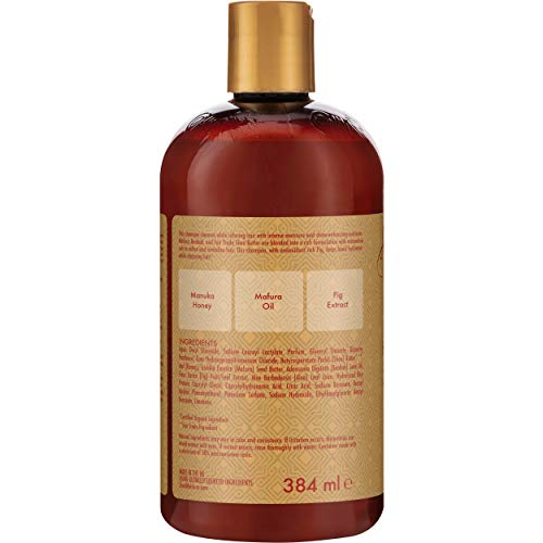 Shea Moisture Manuka Honey & Mafura Oil Champú de hidratación intensiva con extracto de higo y aceite de baobab, para hidratar y reponer el cabello seco, dañado 384 ml