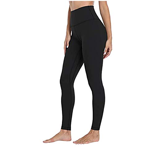 SHOBDW Pantalones Mujer Sólido Push Up Leggings Medias Cintura Alta Estiramiento Entrenamiento Fitness Deportes Gimnasio Pantalones Deportivos De Yoga con Bolsillo Oculto