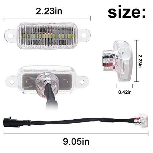 Sidaqi 4LED 12W blanco Luces de advertencia de la parrilla delantera del coche DRL Lámpara de la cubierta del parachoques delantero Apto para SUV Fo-rd F-150 Raptor 2014-2020 impermeable