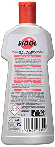 Sidol Vitrocerámicas Crema - 200 ml, paquete de 6