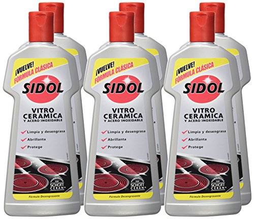 Sidol Vitrocerámicas Crema - 200 ml, paquete de 6