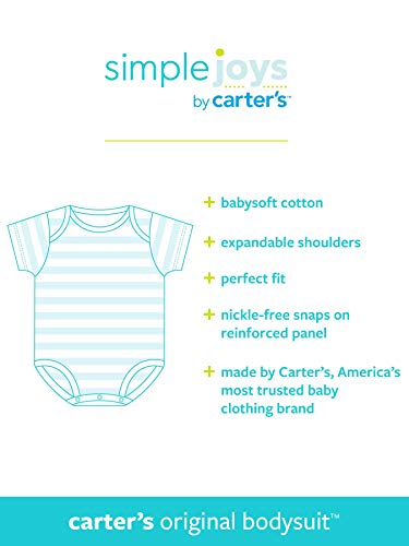 Simple Joys by Carter's Baby - Body de manga larga para bebé (5 unidades) ,Gris/Blanco ,24 Months