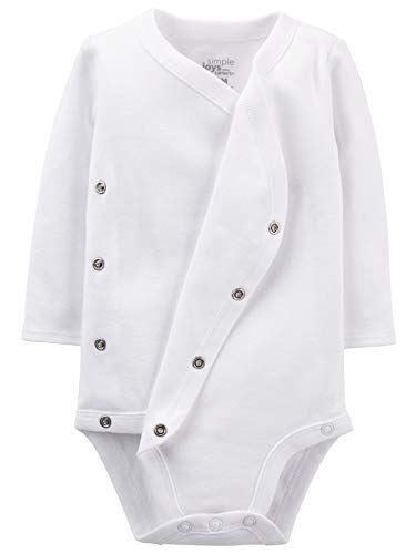 Simple Joys by Carter's Baby paquete de 4 body con broche lateral ,Blanco ,3-6 Months