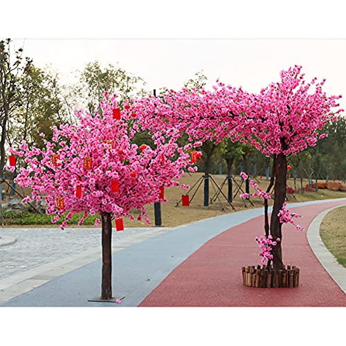 Simulación Artificial Melocotonero Falso Melocotonero Planta Grande Flor De Cerezo Simulación De Árbol Ciruelo Árbol De Deseos Flor De Melocotón Decoración Interior 1.5 * 1.5M