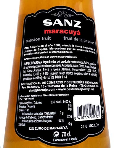 Sirope de Maracuyá Sanz 70 cl