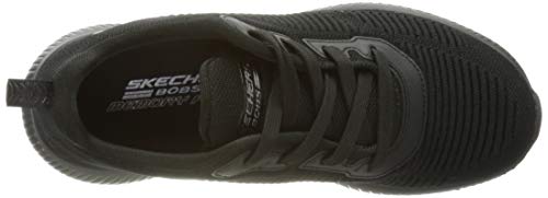 Skechers Bobs Squad-Tough Talk, Zapatillas Mujer, Negro (BBK Black Engineered Knit/Trim), 38 EU