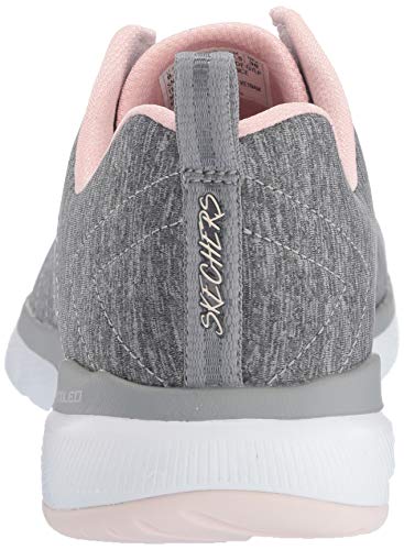 Skechers Flex Appeal 3.0 Insiders, Zapatillas Mujer, Gray/Pink, 39 EU