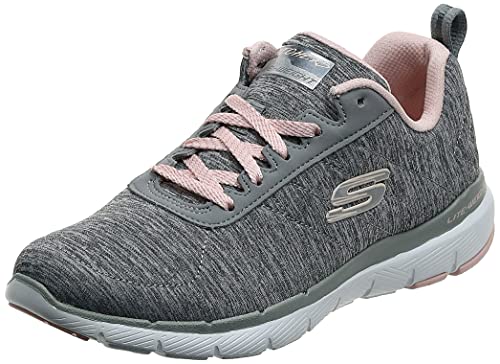 Skechers Flex Appeal 3.0 Insiders, Zapatillas Mujer, Gray/Pink, 39 EU