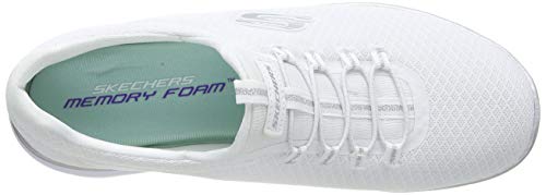 Skechers Summits, Zapatillas de Deporte Mujer, White Silver, 38 EU