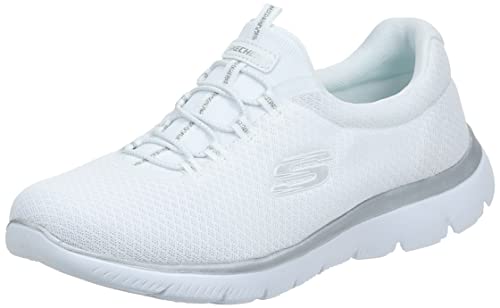 Skechers Summits, Zapatillas de Deporte Mujer, White Silver, 39 EU