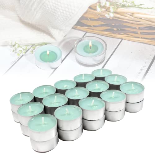 Smart Planet® - Juego de velas aromáticas, 30 unidades, aroma de algodón fresco, carcasa de aluminio, 4 horas de combustión