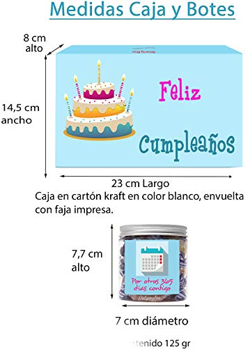 SMARTY BOX Caja Regalo Chuches Caramelos y Gominolas Cumpleaños Hombre y Mujer, Pareja, Amigos, Cesta Golosinas Chuches Dulces sin Gluten, Fabricado en España (Caramelos)