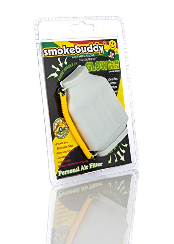 Smoke Buddy - Purificador de aire personal y difusor de olor para niños, brilla en la oscuridad, color blanco