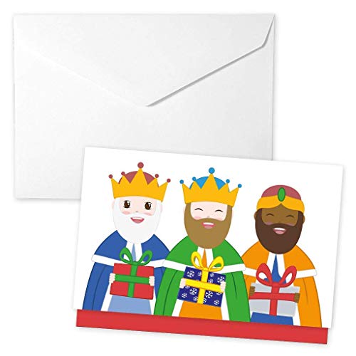 Sobre para regalar dinero con los tres Reyes Magos. Postal de Navidad.