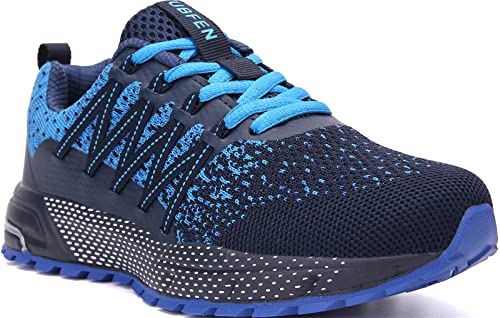 SOLLOMENSI Zapatillas de Deporte Hombres Mujer Running Zapatos para Correr Gimnasio Sneakers Deportivas Padel Transpirables Casual Montaña 38 EU H Azul