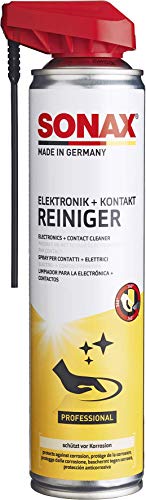 SONAX Limpiador para sistemas electrónicos + contactos con EasySpray (400 ml) limpia contactos electrónicos, conexiones por inserción y otros componentes eléctricos | N.° 04603000