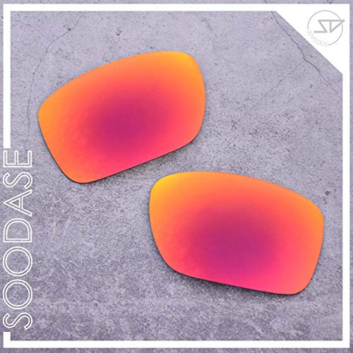 SOODASE Para Oakley Turbine Gafas de Sol Rojo Lentes de Repuesto polarizadas