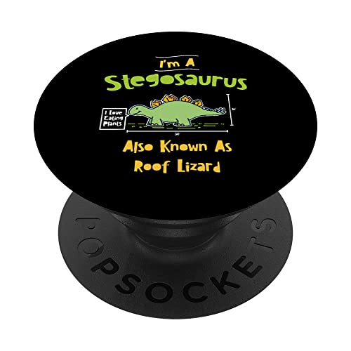 Soy un estegosaurio también conocido como lagarto de techo Me encanta comer PopSockets PopGrip Intercambiable