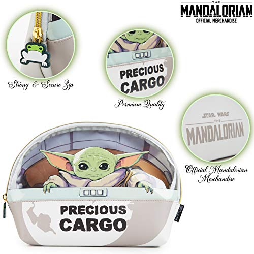 Star Wars Neceser Niño, Neceser Hombre Mujer Diseño Baby Yoda, Bolsa de Aseo Colegio Deporte Viajes, Merchandising Oficial Regalos Originales para Niños Adolescentes y Adultos