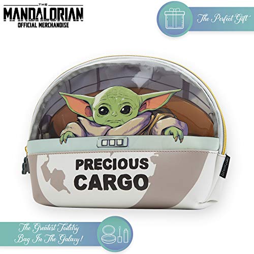 Star Wars Neceser Niño, Neceser Hombre Mujer Diseño Baby Yoda, Bolsa de Aseo Colegio Deporte Viajes, Merchandising Oficial Regalos Originales para Niños Adolescentes y Adultos