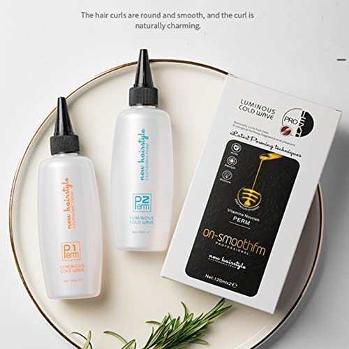 Storaffy Solución Permanente para el Cabello, Kit de Permanente para Mujeres, sin Fragancia, Suave e inofensivo, Kit de Permanente para el hogar para peluquería, Kit de Peinado para Hombres, Mujeres