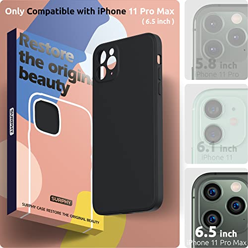 SURPHY Funda Silicona Compatible con iPhone 11 Pro MAX, Goma Carcasa con Borde Plano, Funda para Silicona líquida Teléfono Anti-rañazos Compatible con iPhone 11 Pro MAX 6.5 Pulgadas (Verde Chipre)