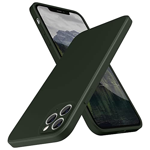 SURPHY Funda Silicona Compatible con iPhone 11 Pro MAX, Goma Carcasa con Borde Plano, Funda para Silicona líquida Teléfono Anti-rañazos Compatible con iPhone 11 Pro MAX 6.5 Pulgadas (Verde Chipre)