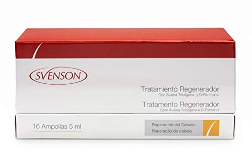 Svenson | Tratamiento de Ampollas Regeneradoras | Tratamiento Capilar para Regenerar el Cabello Dañado | Mejora la Circulación Sanguínea | Inhibir la caída del pelo | 16 viales de 5 mL (80 mL)