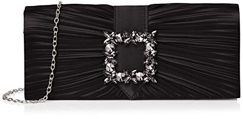 SwankySwans Chloe, Bolsa de Embrague para Mujer, Black, Medium