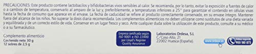 Symbioram 12 sobres, complemento alimenticio simbiótico que favorece la recuperación de la flora intestinal - < 12 años 1 sobre al día / >12 años 2 sobres al día