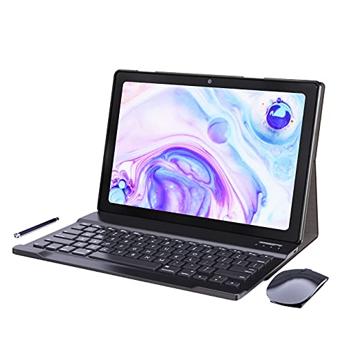 Tablet 10 Pulgadas Android 10.0 - YUMKEM Tableta 4GB RAM 64GB ROM 1.8 GHz | WiFi | Bluetooth | GPS | Teclado Bluetooth | ratón inalambrico |, Gris