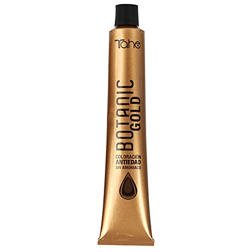 Tahe Botanic Gold Tinte Cabello Profesional/Tinte Pelo/Coloración Capilar Permanente Sin Amoniaco Nº 6.1 Rubio Oscuro Ceniza, 100 ml