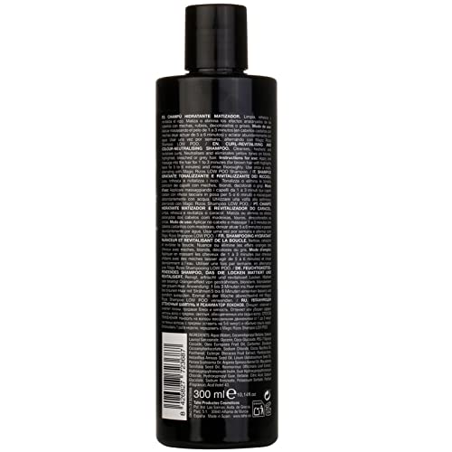 Tahe Magic Rizos Champú Violet Hidratante Matizador Low Poo Purple, para Cabellos Rubios o con Mechas (300 ml)